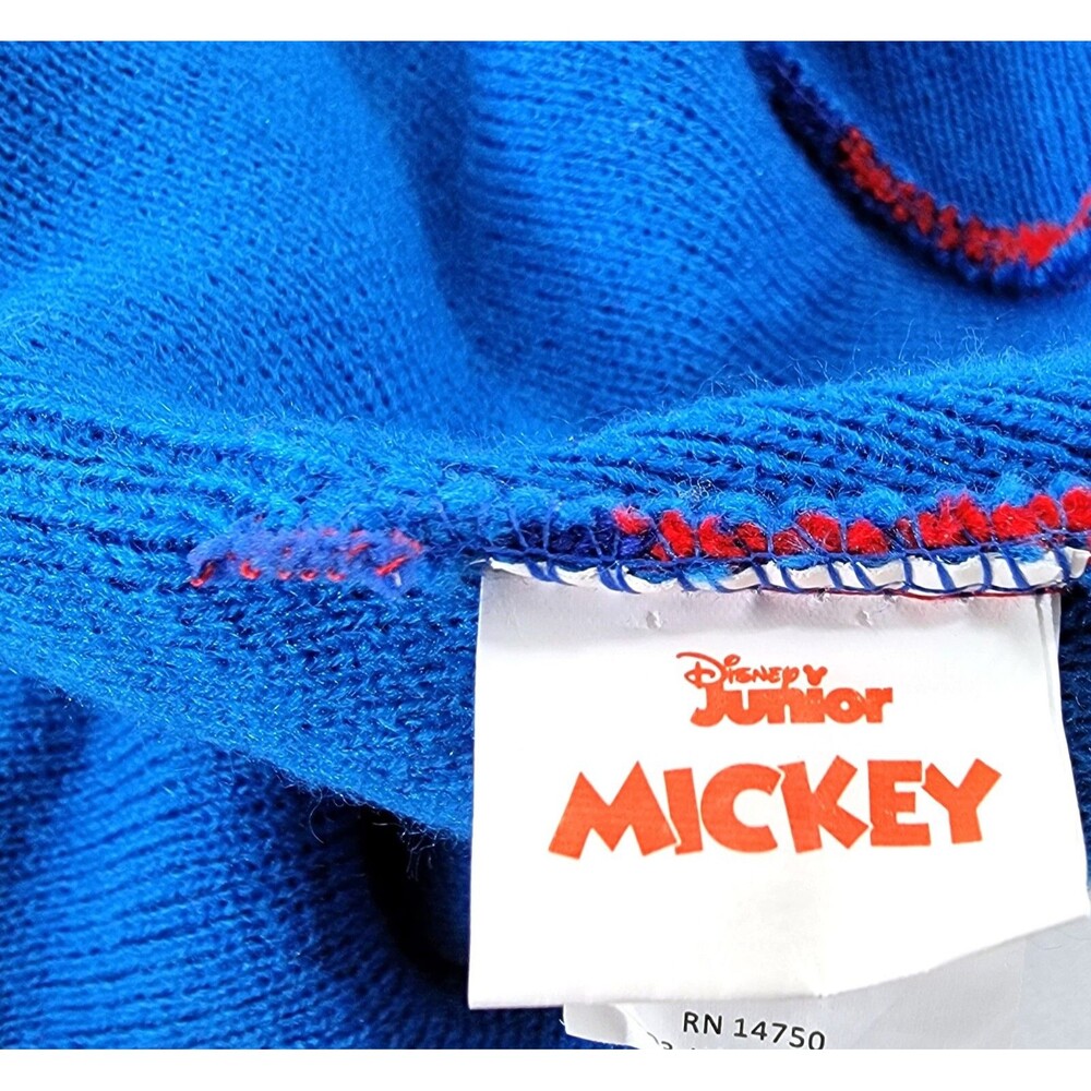 Vintage Disney Embroidered Mickey Mouse Kids Knit beanie Hat Multicolor - Picture 5 of 9